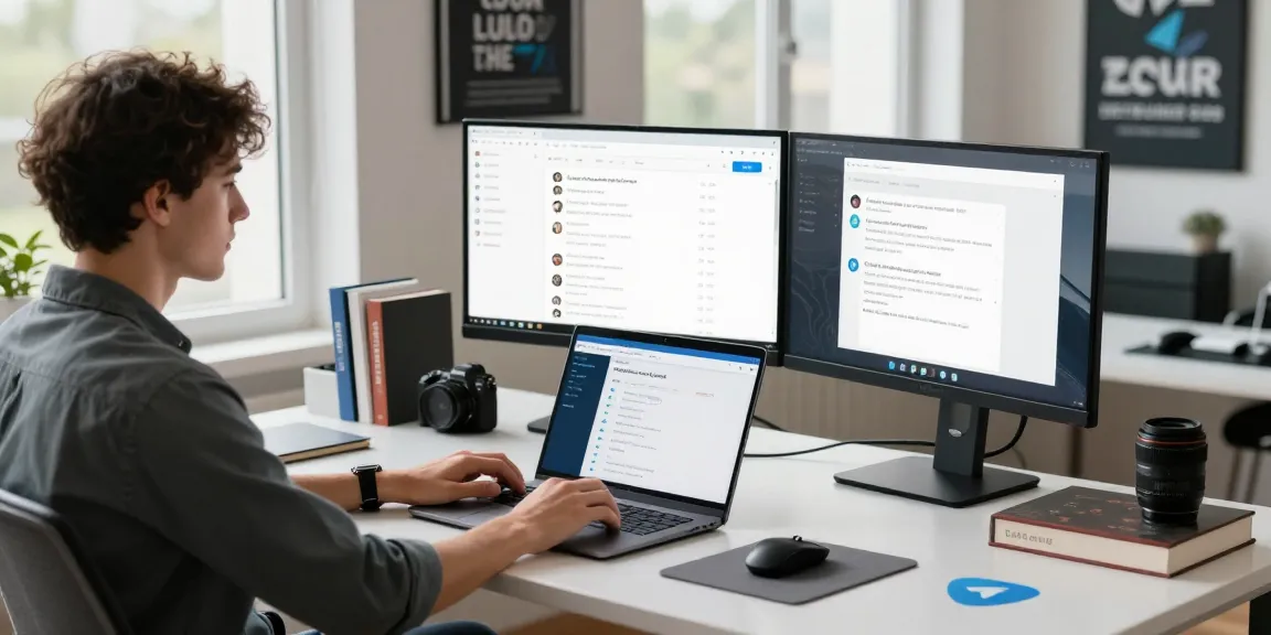 Accessing the Telegram Web Version for seamless communication in a modern tech workspace.