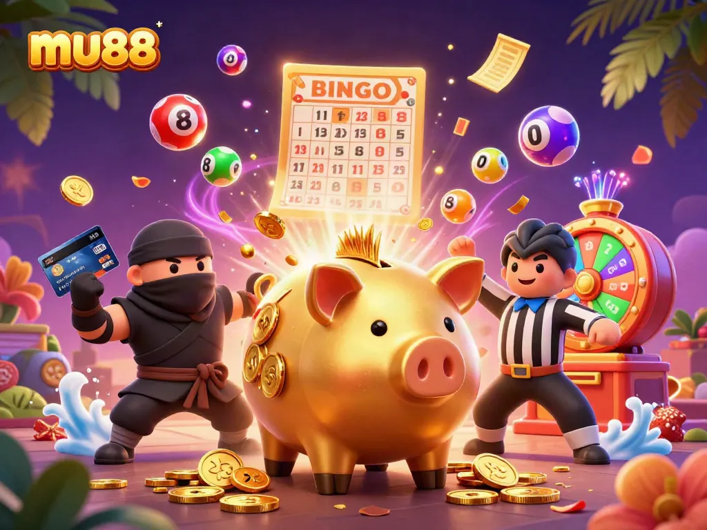Experience top thrills with mu88 as a powerful golden piggy bank Sumo wields coins, enlivening the gambling scene.